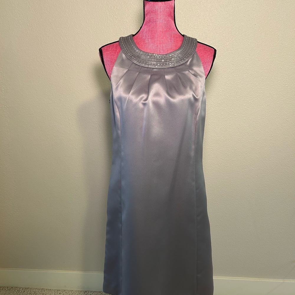 Ann Taylor LOFT Silver Dress